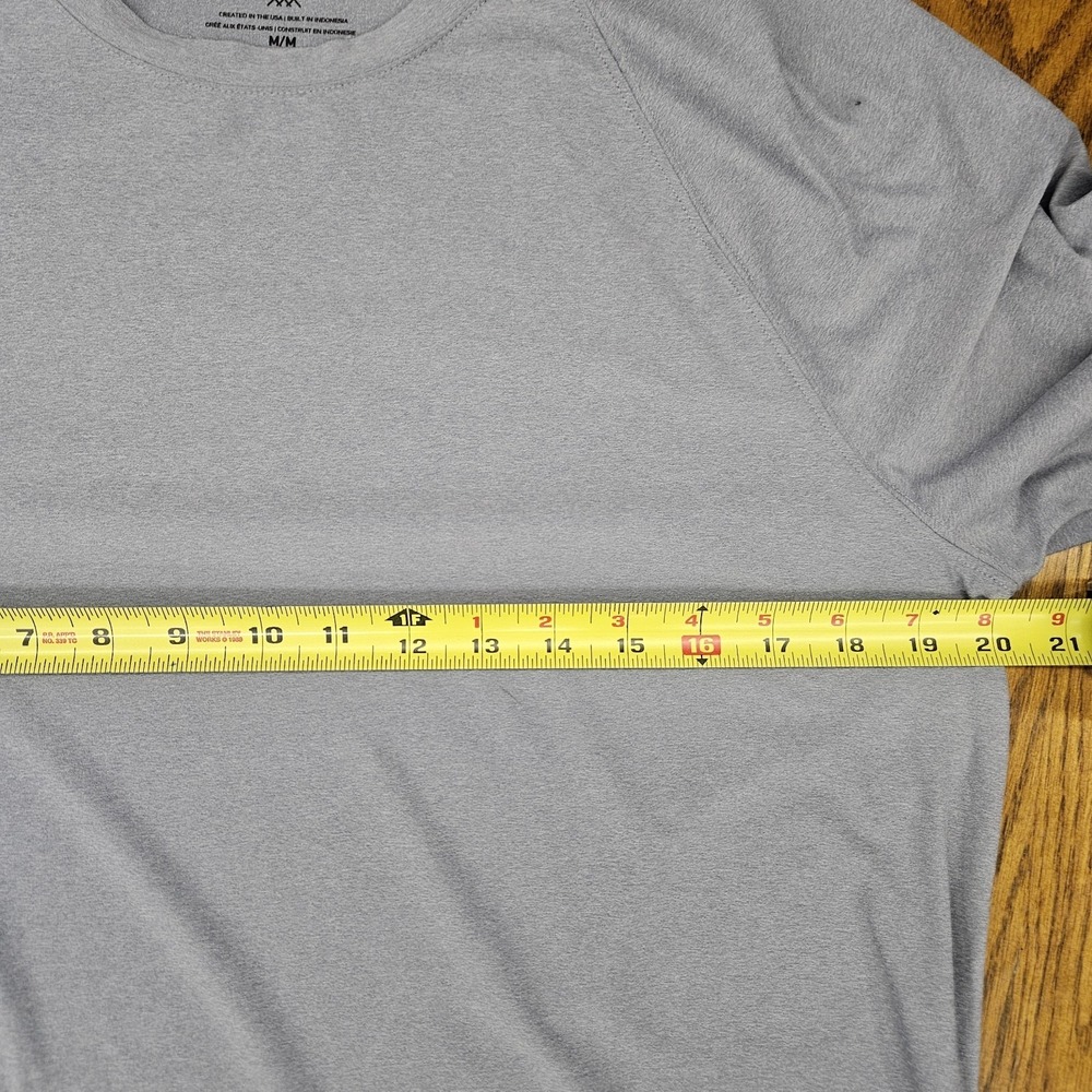 Rhone Reign Long Sleeve Tee Mens Medium Gray Performance Shirt UPF 50 Stretch - Picture 7 of 10